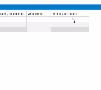 Zahlungsart nach Vorlagekonto zuweisen