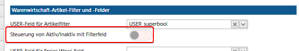 Artikelfilter als Aktiv/Inaktiv Merkmal nutzen