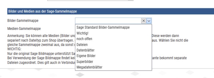 Bilder und Medien aus der Sage-Sammelmappe zum shopware uebertragen